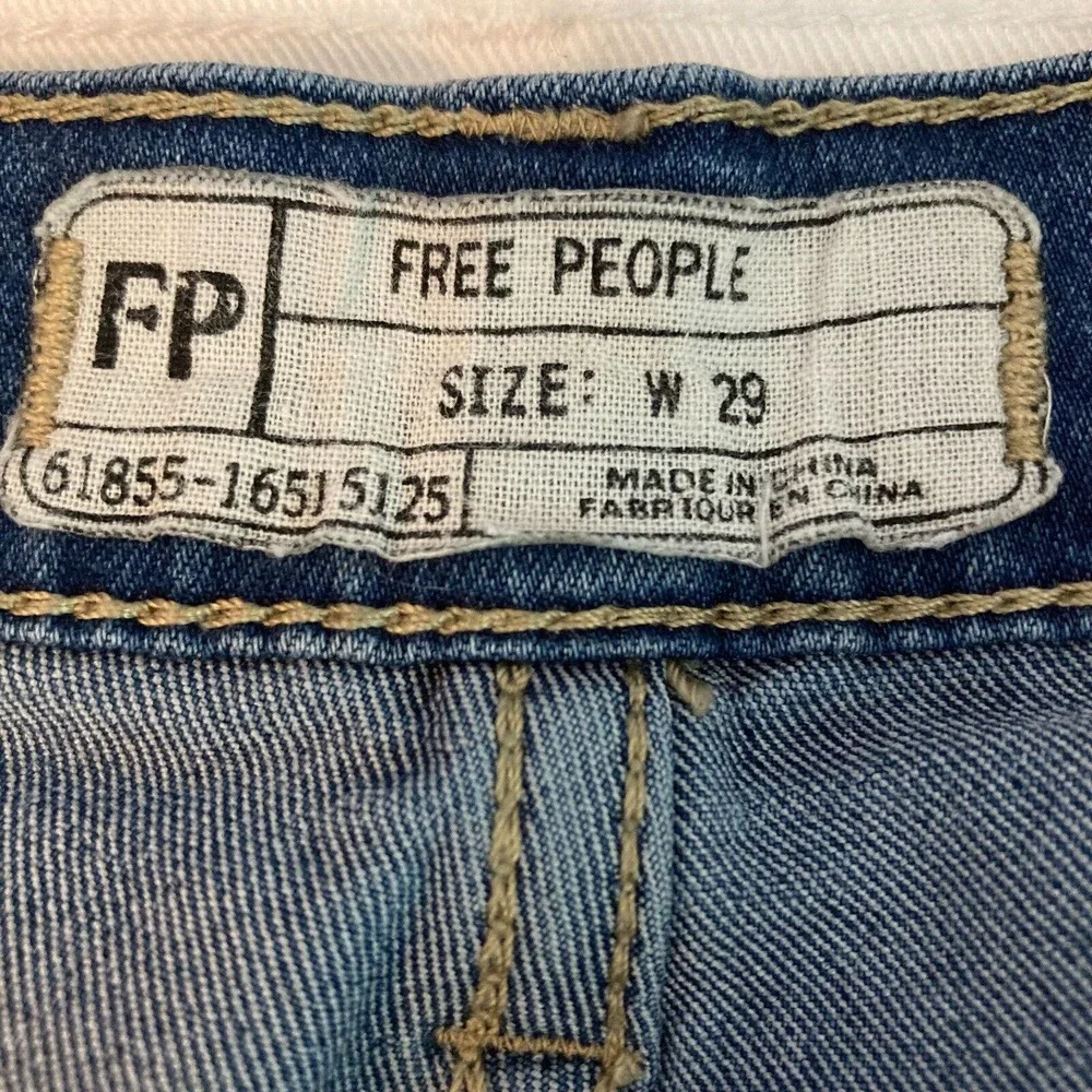 Free People‎ Jeans Womens Sz 29 Medium Wash Blue 5 Pocket High Rise Skinny